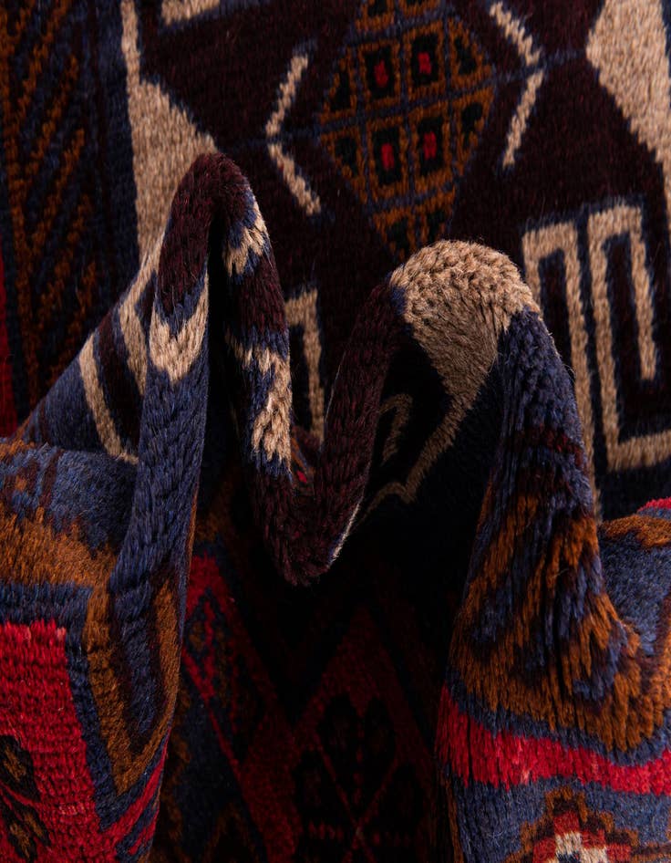 Detail image of 2' 10 x 4' 9  Hand Knotted Balouch Persian Wool Rug
