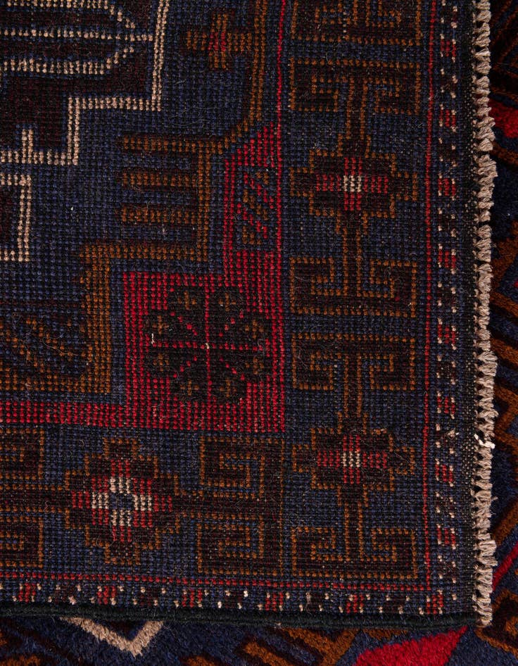 Detail image of 2' 10 x 4' 9  Hand Knotted Balouch Persian Wool Rug