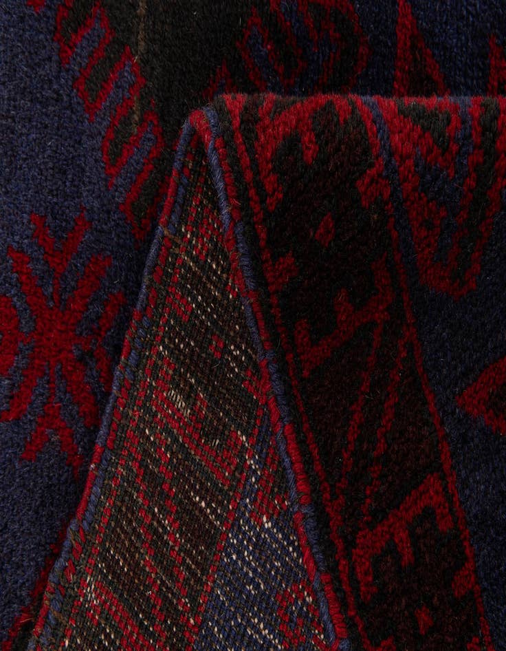 Detail image of 2' 10 x 4' 6  Hand Knotted Balouch Persian Wool Rug