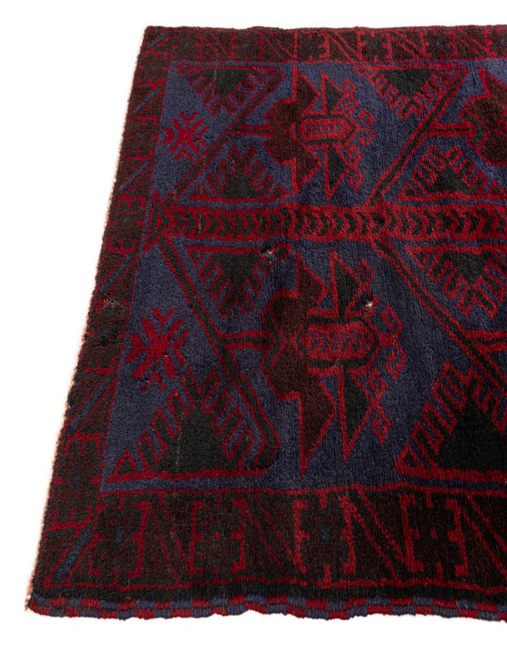 Detail image of 2' 10 x 4' 6  Hand Knotted Balouch Persian Wool Rug