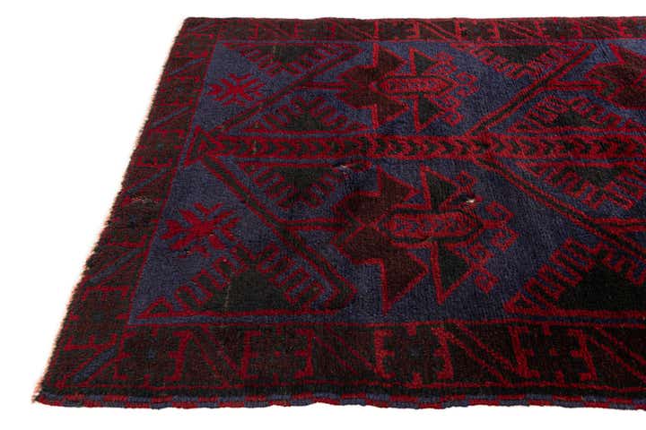 2' 10 x 4' 6 Hand Knotted Balouch Persian Wool Rug