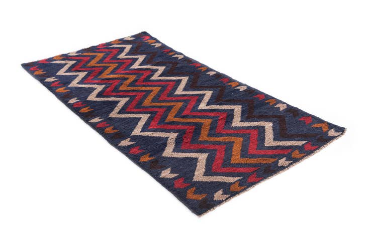 Detail image of 2' 8 x 4' 9 Hand Knotted Balouch Persian Wool Rug
