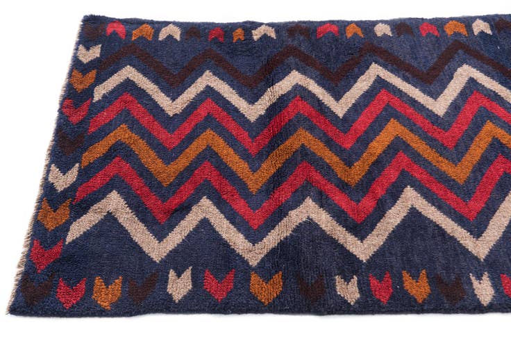 Detail image of 2' 8 x 4' 9 Hand Knotted Balouch Persian Wool Rug