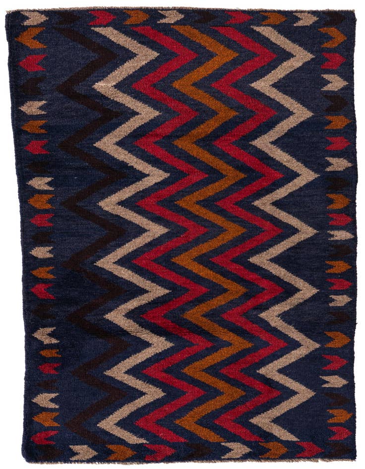 Detail image of 2' 8 x 4' 9 Hand Knotted Balouch Persian Wool Rug