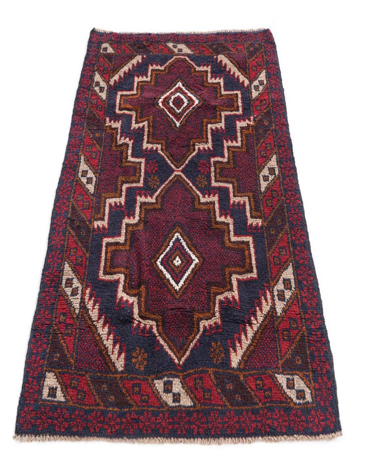 Detail image of 3' x 4' 5 Hand Knotted Balouch Persian Wool Rug