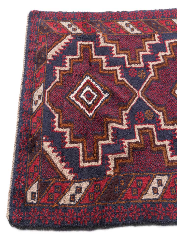 3' x 4' 5 Hand Knotted Balouch Persian Wool Rug