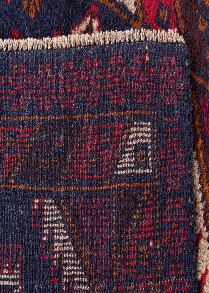 3' x 4' 5 Hand Knotted Balouch Persian Wool Rug