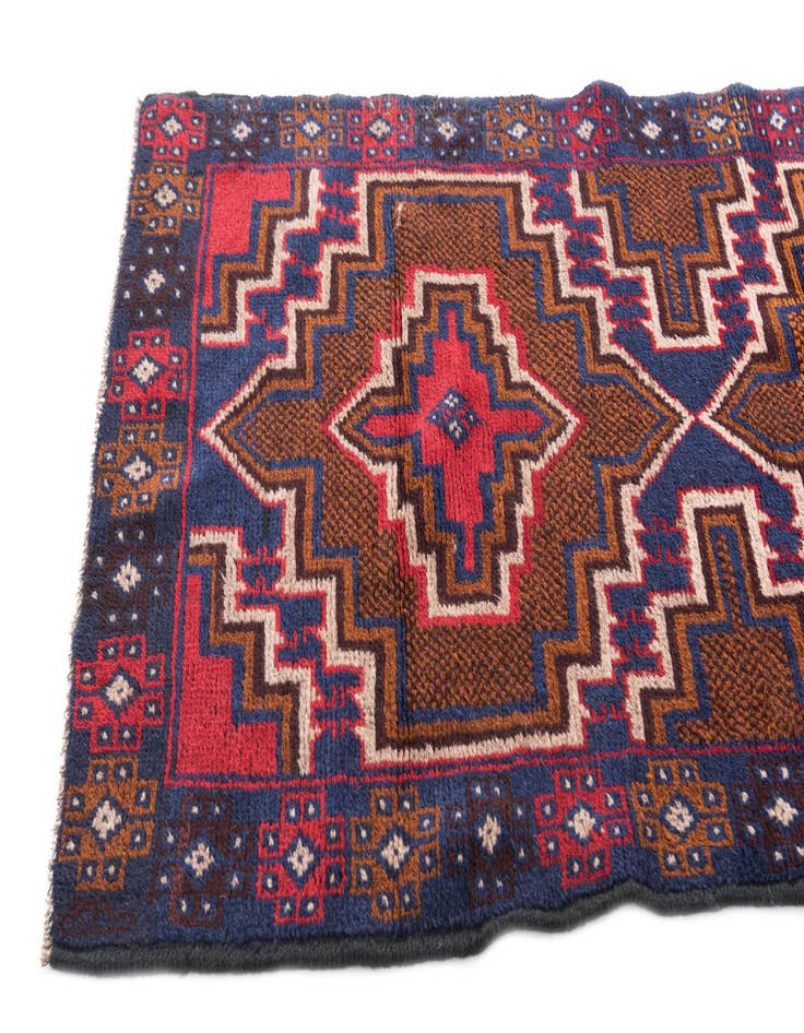 Detail image of 2' 10 x 4' 6  Hand Knotted Balouch Persian Wool Rug