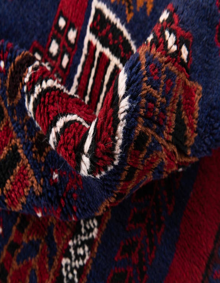 Detail image of 3' 2 x 4' 10  Hand Knotted Balouch Persian Wool Rug