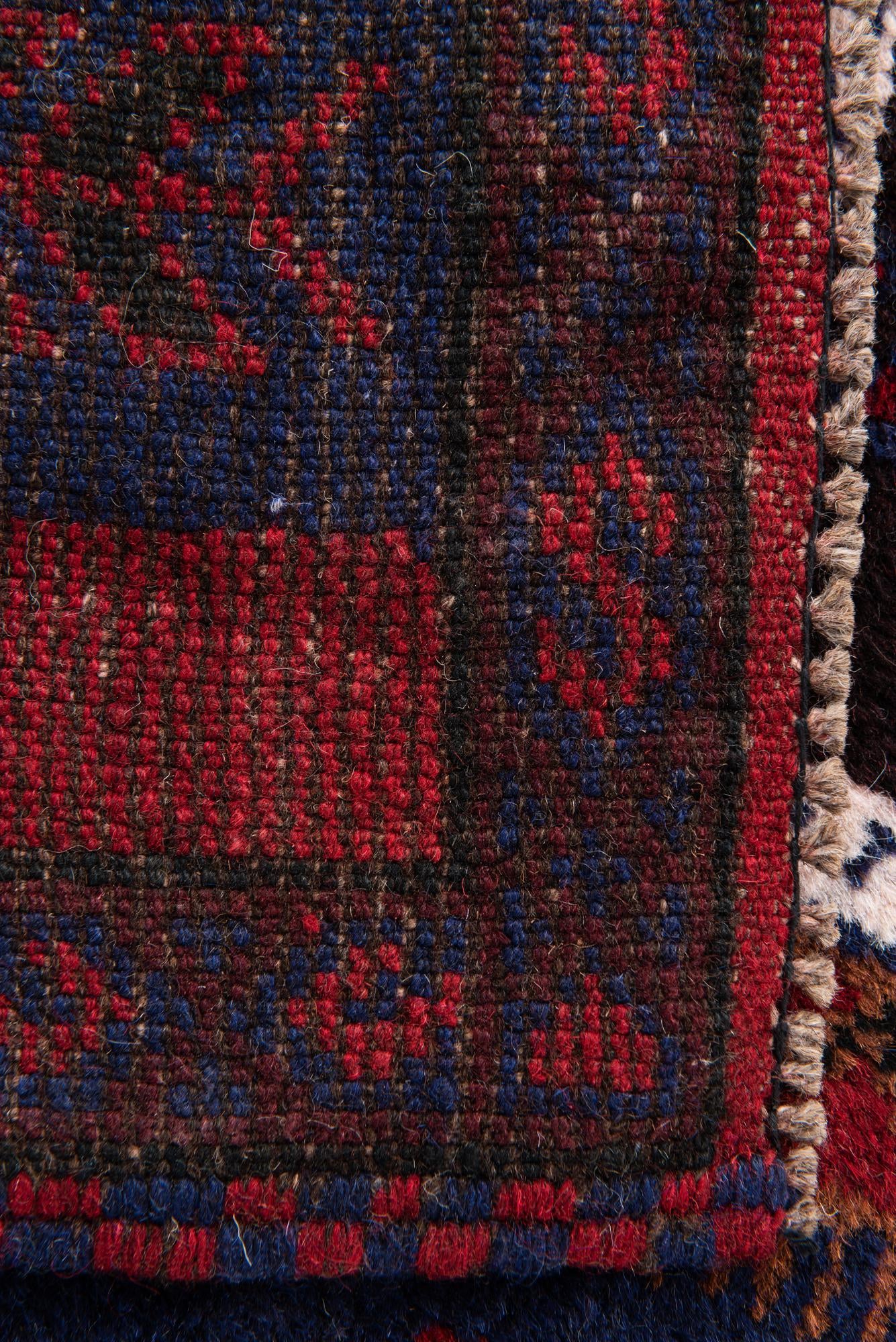 3' 2 x 4' 10 Hand Knotted Balouch Persian Wool Rug