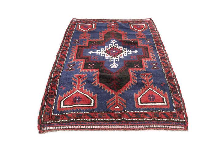 3' x 4' 6 Hand Knotted Balouch Persian Wool Rug