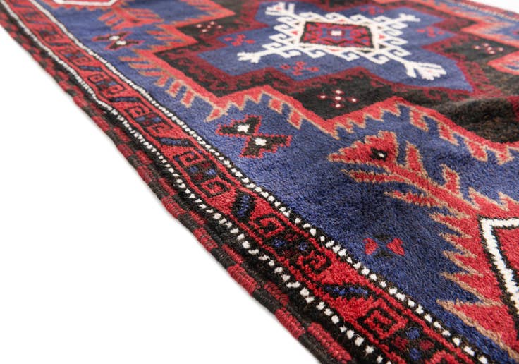 Detail image of 3' x 4' 6 Hand Knotted Balouch Persian Wool Rug