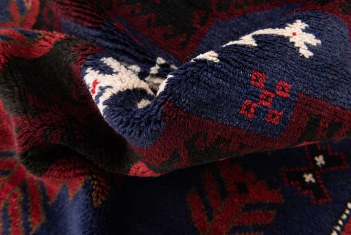 3' x 4' 6 Hand Knotted Balouch Persian Wool Rug