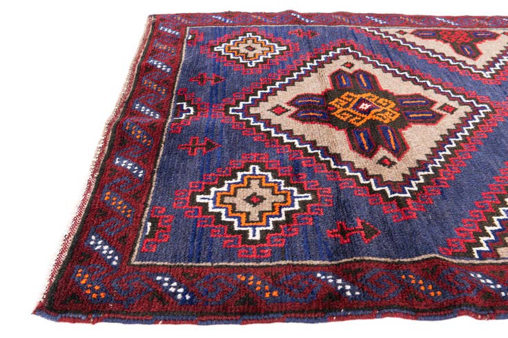 Detail image of 2' 11 x 4' 7 Hand Knotted Balouch Persian Wool Rug
