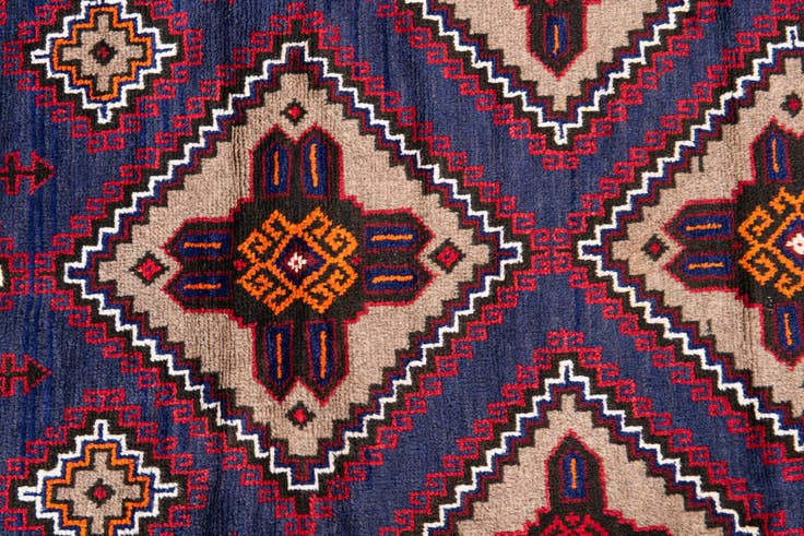 Detail image of 2' 11 x 4' 7 Hand Knotted Balouch Persian Wool Rug