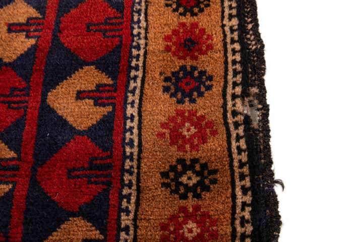 3' x 4' 4 Hand Knotted Balouch Persian Wool Rug