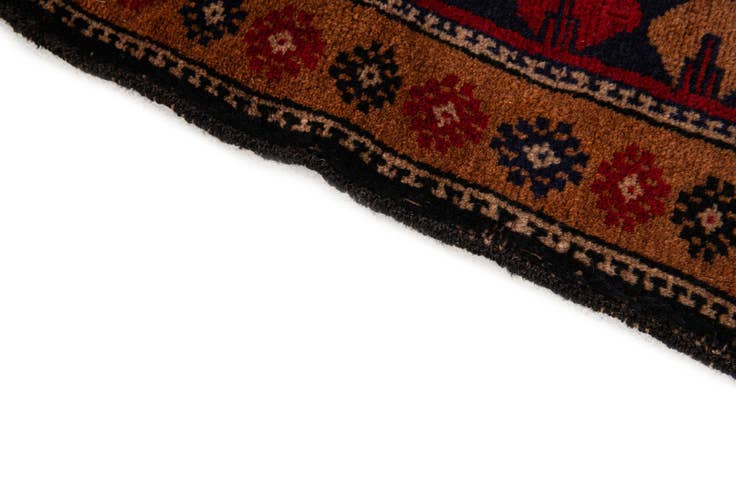 Detail image of 3' x 4' 4 Hand Knotted Balouch Persian Wool Rug