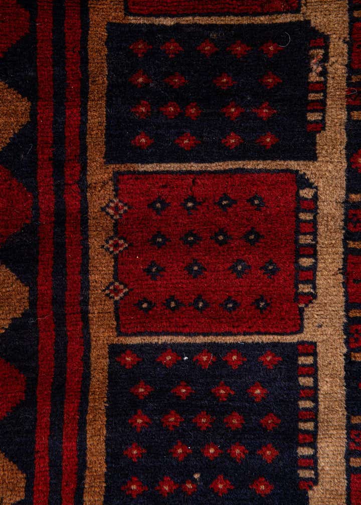 3' x 4' 4 Hand Knotted Balouch Persian Wool Rug