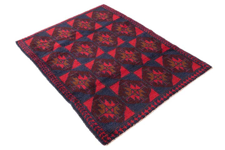 3' 2 x 4' 5 Hand Knotted Balouch Persian Wool Rug