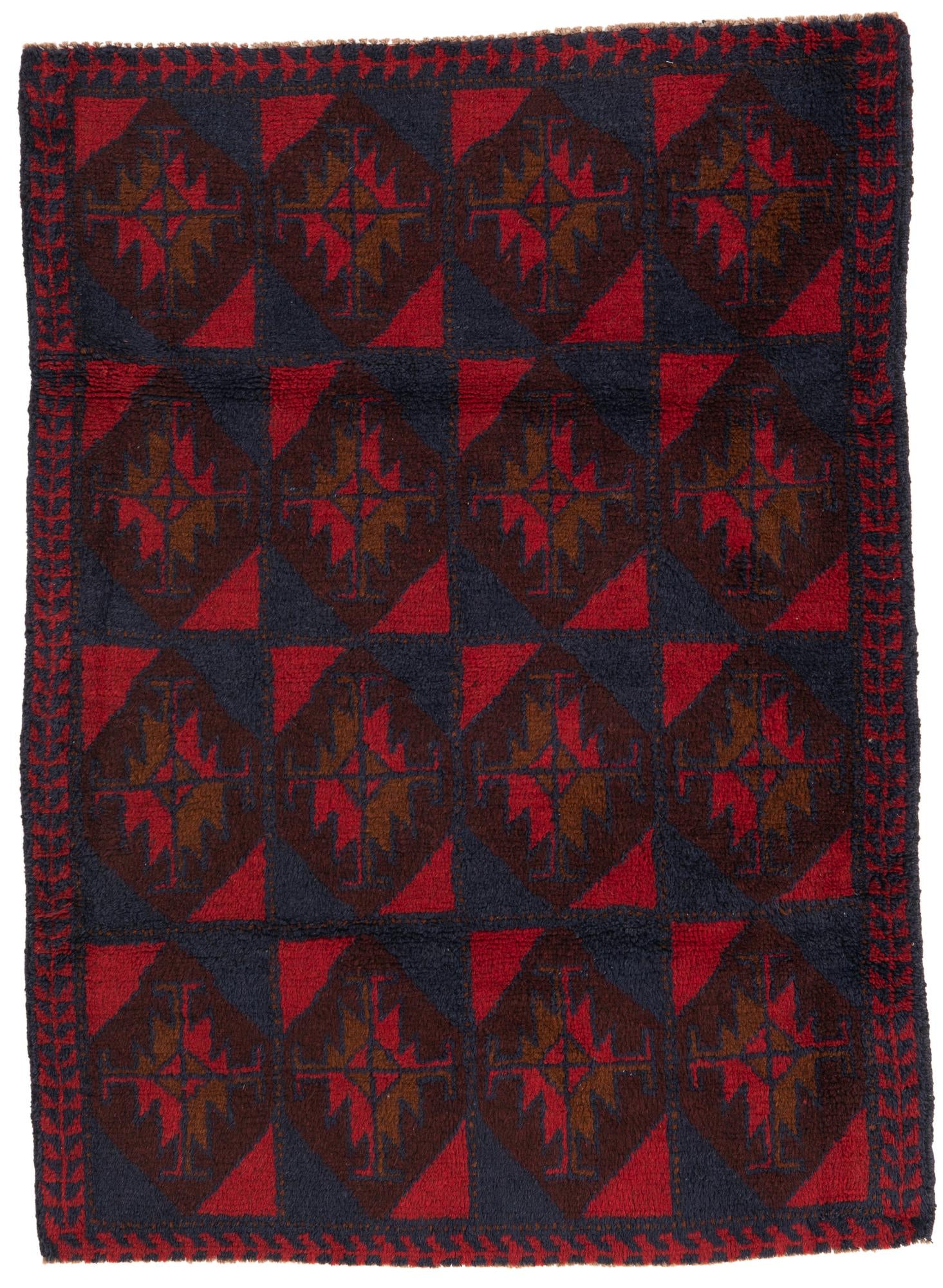 3' 2 x 4' 5 Hand Knotted Balouch Persian Wool Rug