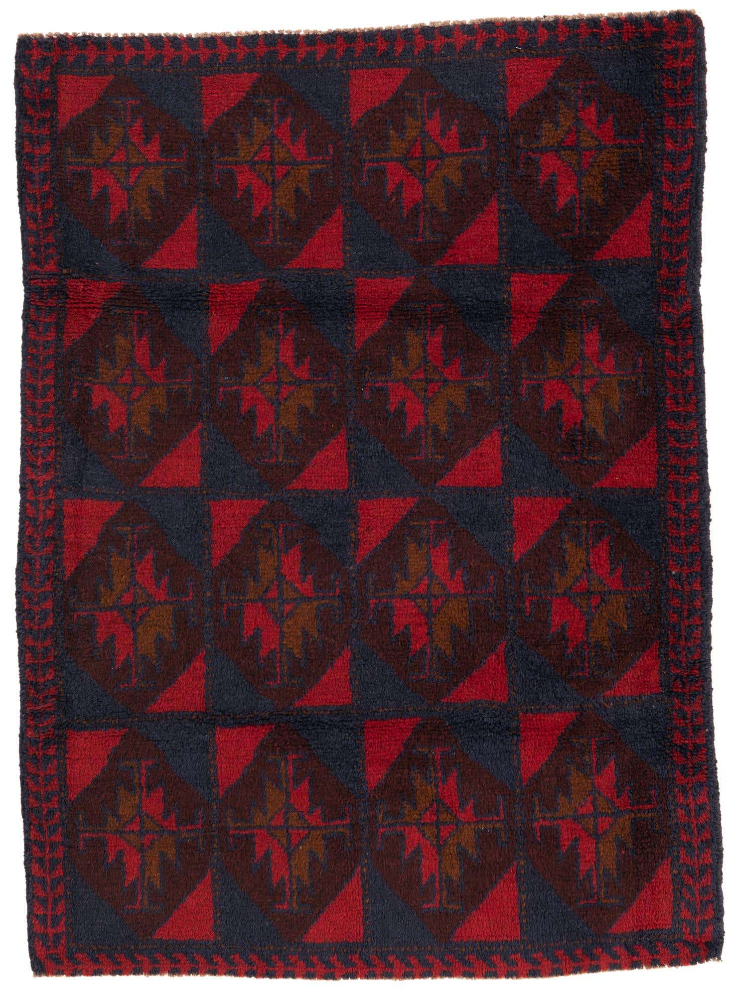 3' 2 x 4' 5 Hand Knotted Balouch Persian Wool Rug