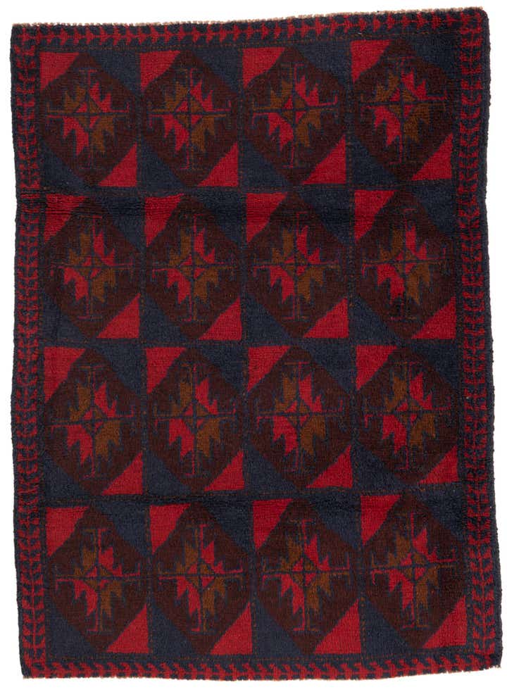 3' 2 x 4' 5 Hand Knotted Balouch Persian Wool Rug