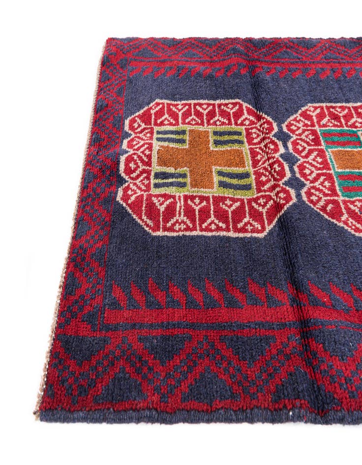 Detail image of 2' 10 x 4' 6 Hand Knotted Balouch Persian Wool Rug