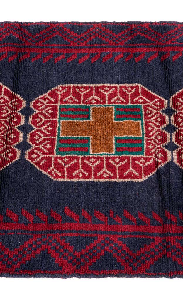 2' 10 x 4' 6 Hand Knotted Balouch Persian Wool Rug