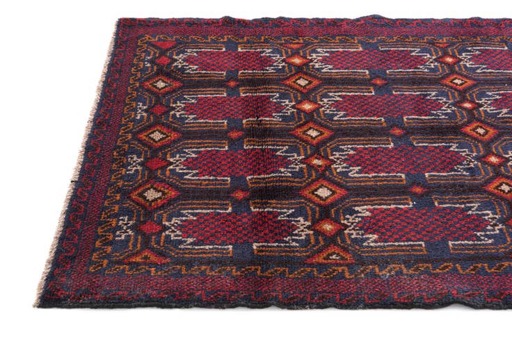 Detail image of 3' x 4' 7 Hand Knotted Balouch Persian Wool Rug