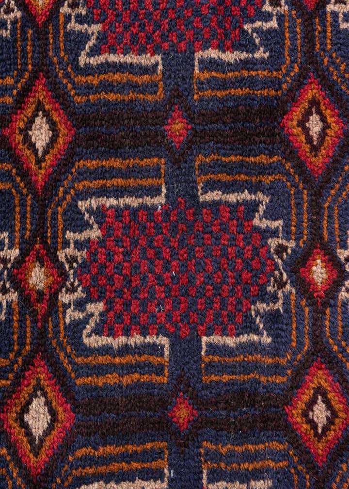 3' x 4' 7 Hand Knotted Balouch Persian Wool Rug