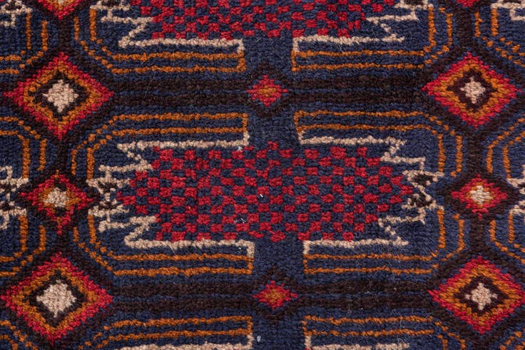 Detail image of 3' x 4' 7 Hand Knotted Balouch Persian Wool Rug