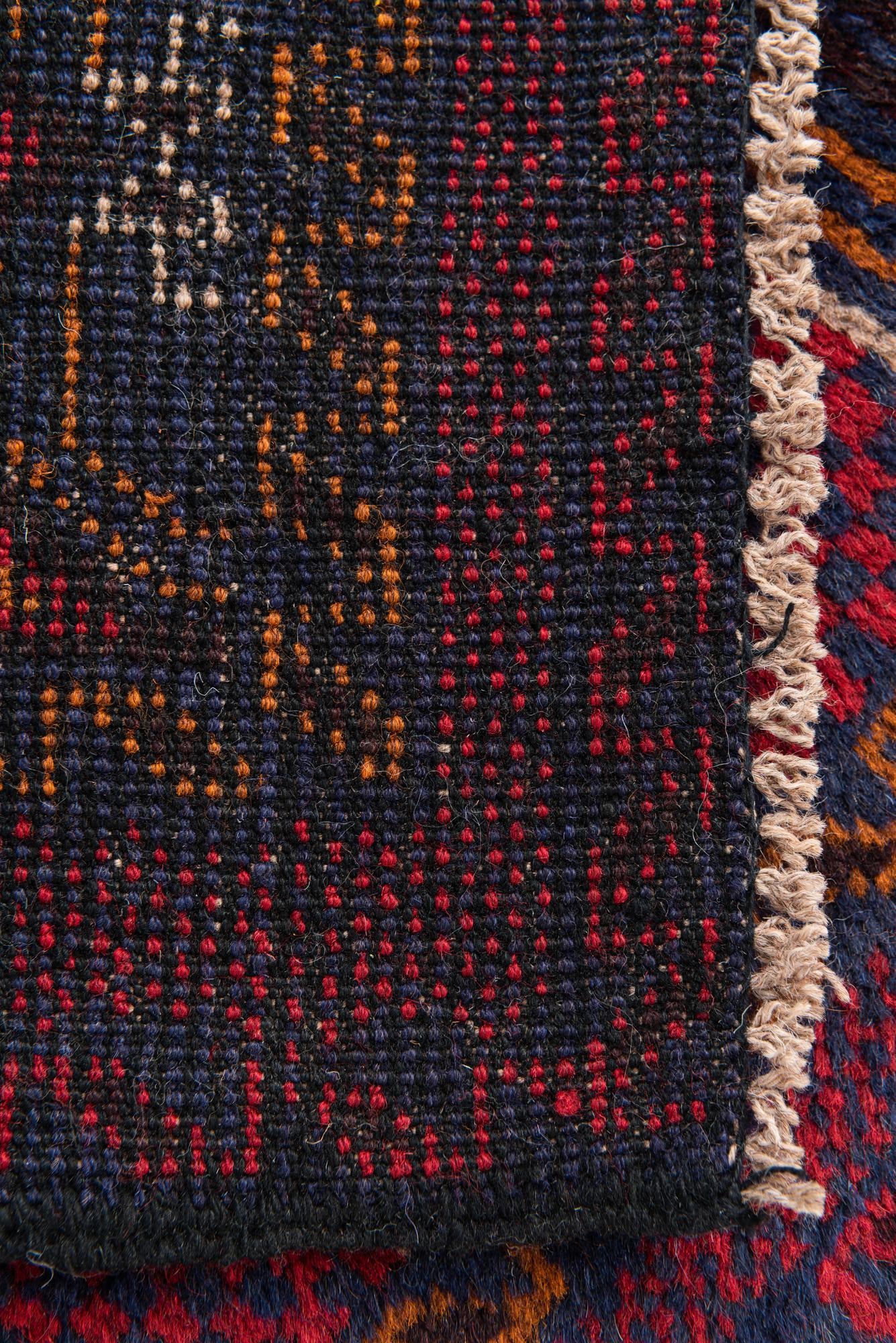 3' x 4' 7 Hand Knotted Balouch Persian Wool Rug