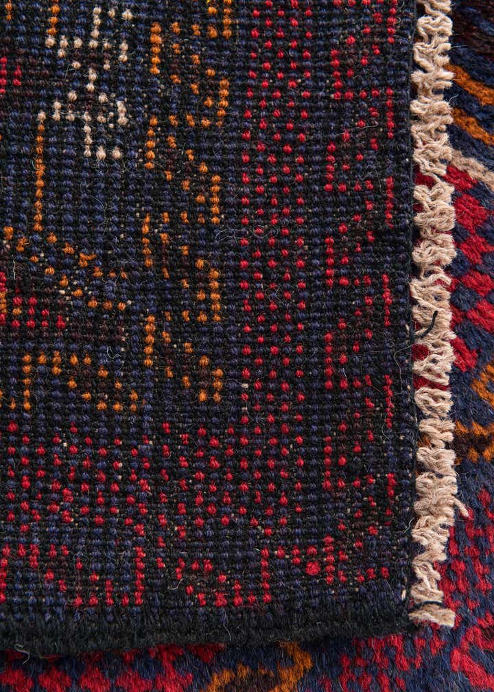 3' x 4' 7 Hand Knotted Balouch Persian Wool Rug