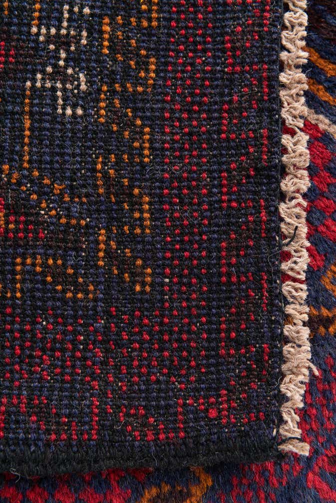 3' x 4' 7 Hand Knotted Balouch Persian Wool Rug