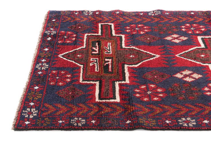 Detail image of 2' 10 x 4' 6 Hand Knotted Balouch Persian Wool Rug