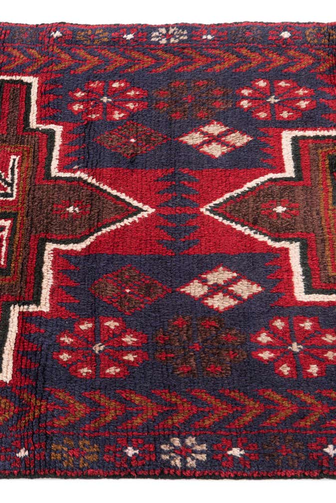 2' 10 x 4' 6 Hand Knotted Balouch Persian Wool Rug