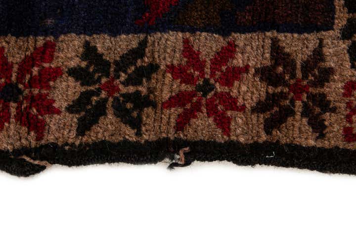 2' 9 x 4' 10 Hand Knotted Balouch Persian Wool Rug