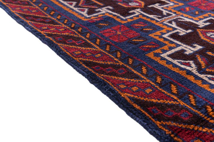 Detail image of 85cm x 140cm anudado a mano Balouch Alfombra Persa Lana