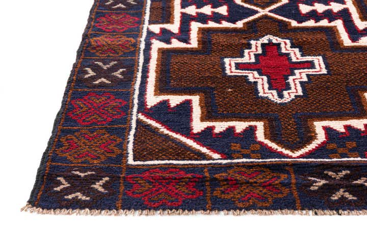 3' x 4' 10 Hand Knotted Balouch Persian Wool Rug