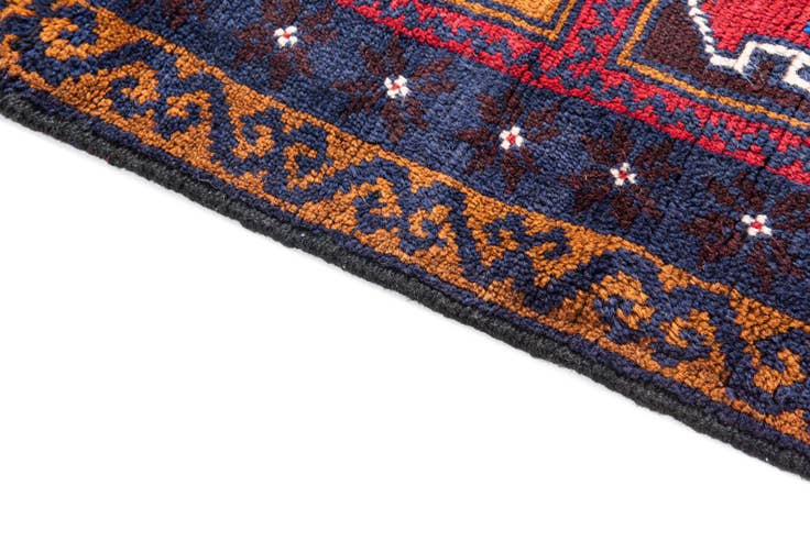 Detail image of 3' 2 x 4' 7 Hand Knotted Balouch Persian Wool Rug