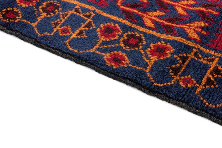 3' x 4' 3 Hand Knotted Balouch Persian Wool Rug