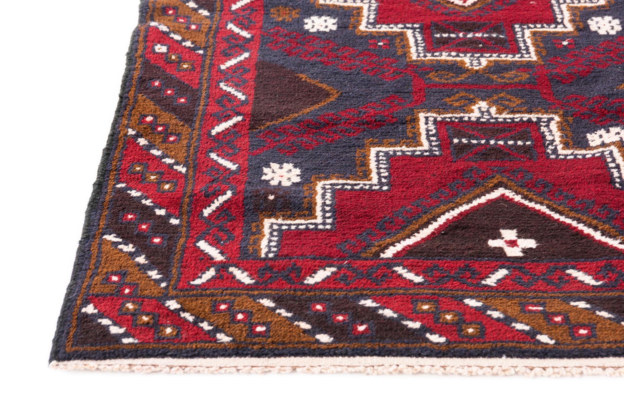 3' x 4' 8 Hand Knotted Balouch Persian Wool Rug