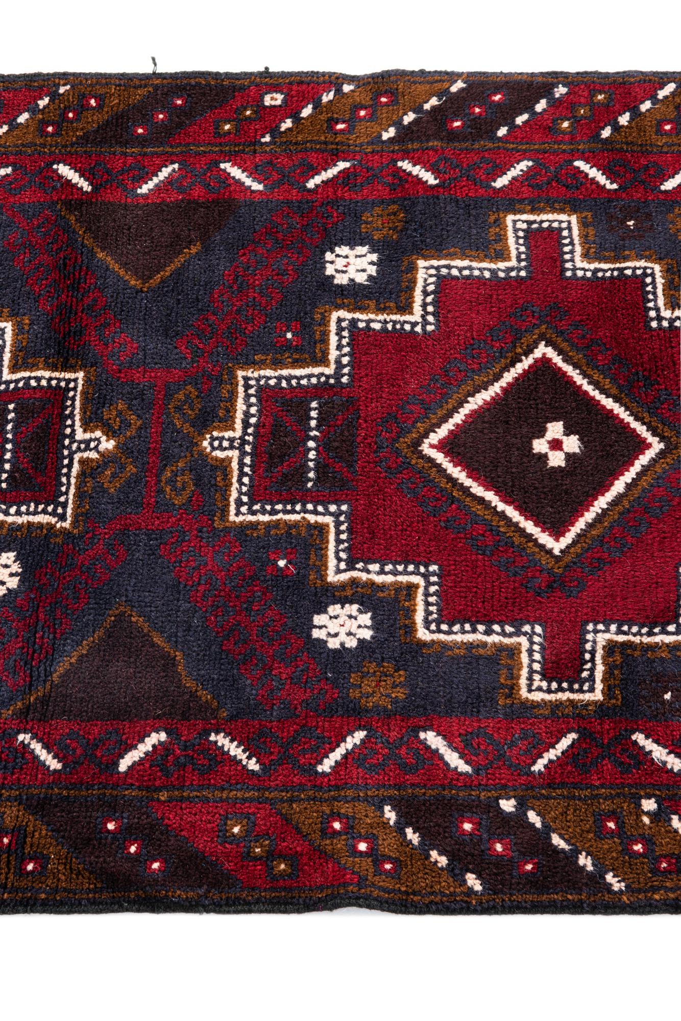 3' x 4' 8 Hand Knotted Balouch Persian Wool Rug