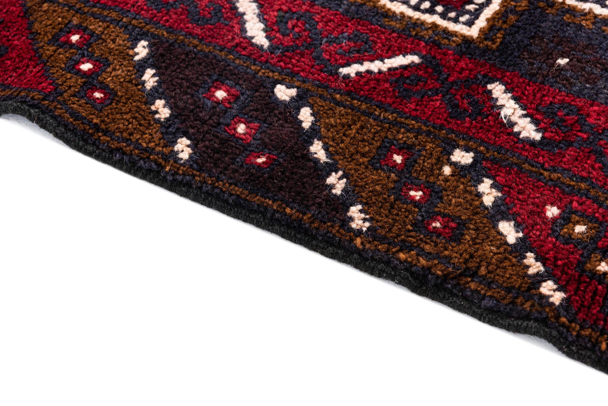 3' x 4' 8 Hand Knotted Balouch Persian Wool Rug