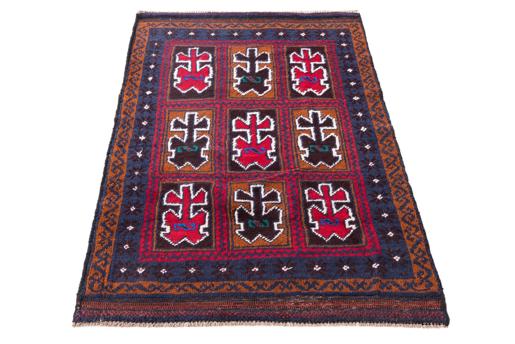 2' 10 x 4' 9 Hand Knotted Balouch Persian Wool Rug