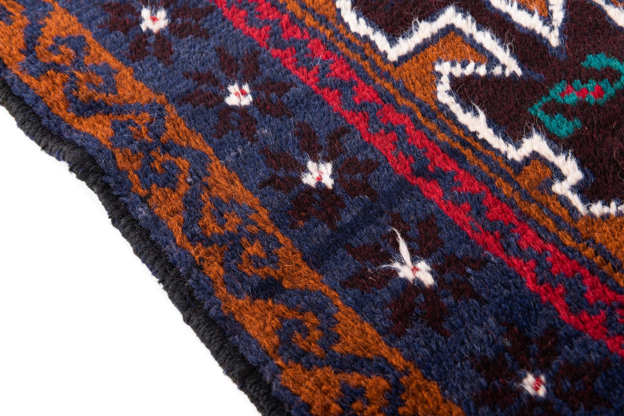2' 10 x 4' 9 Hand Knotted Balouch Persian Wool Rug