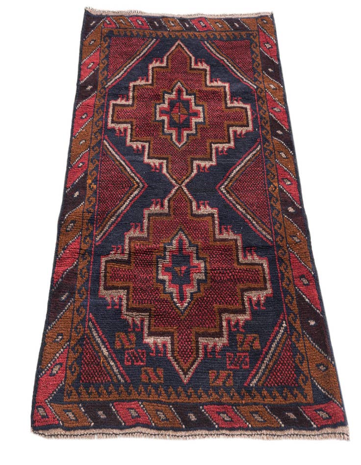 Detail image of 3' x 4' 4  Hand Knotted Balouch Persian Wool Rug