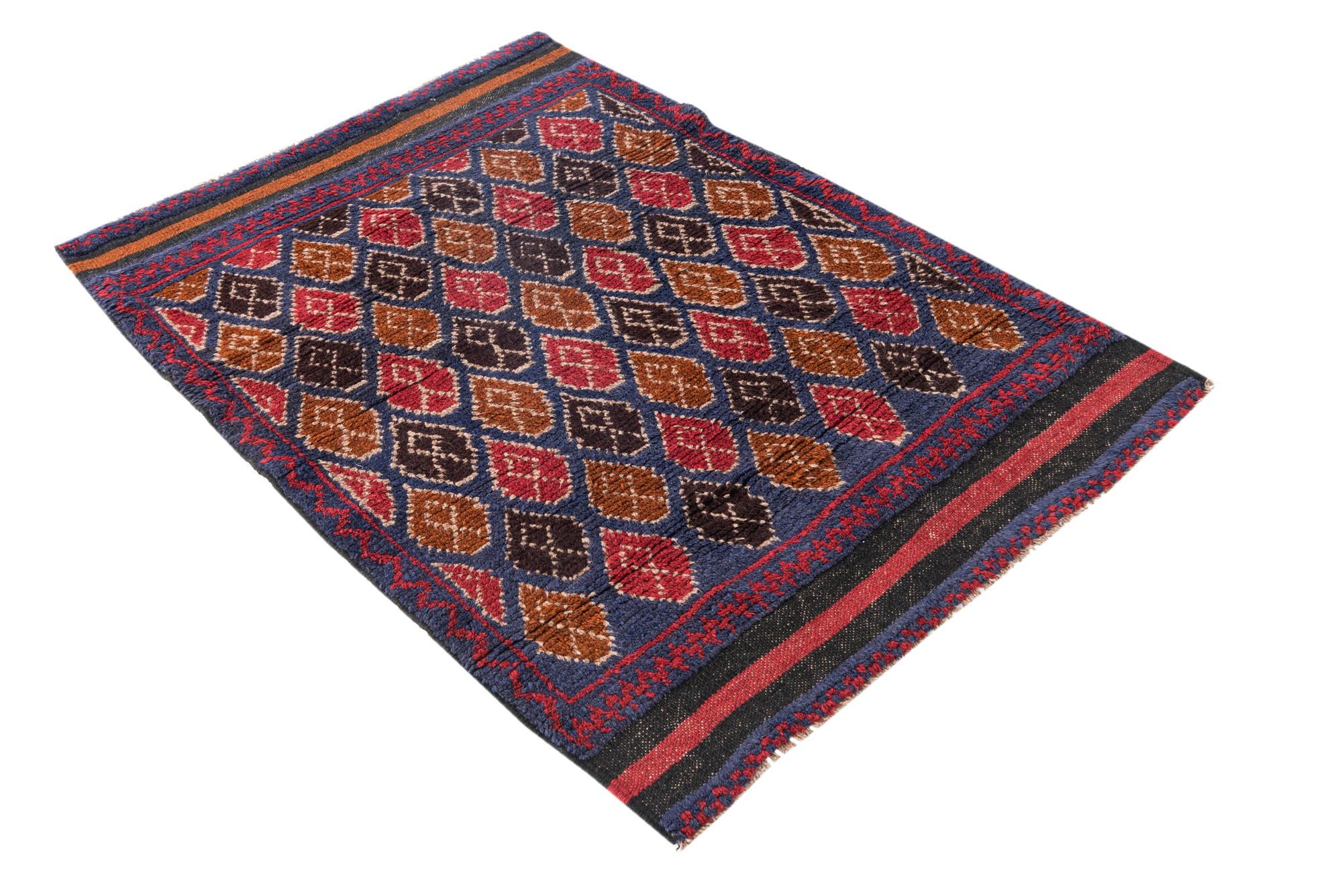 3' x 4' 4 Hand Knotted Balouch Persian Wool Rug