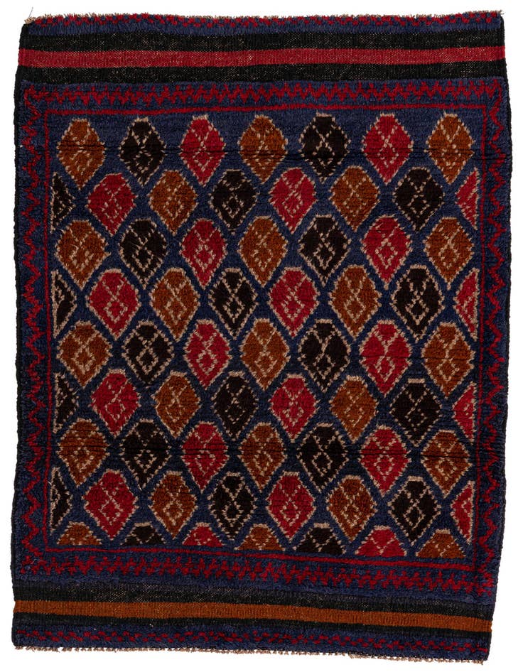 Detail image of 3' x 4' 4 Hand Knotted Balouch Persian Wool Rug