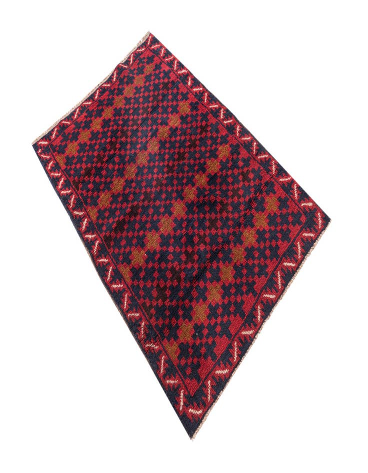 Detail image of 3' x 4' 6  Hand Knotted Balouch Persian Wool Rug